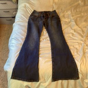 Dark wash flare jeans— never worn!!